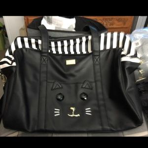 Betsey Johnson Cat Over Night/ Luggage Bag
